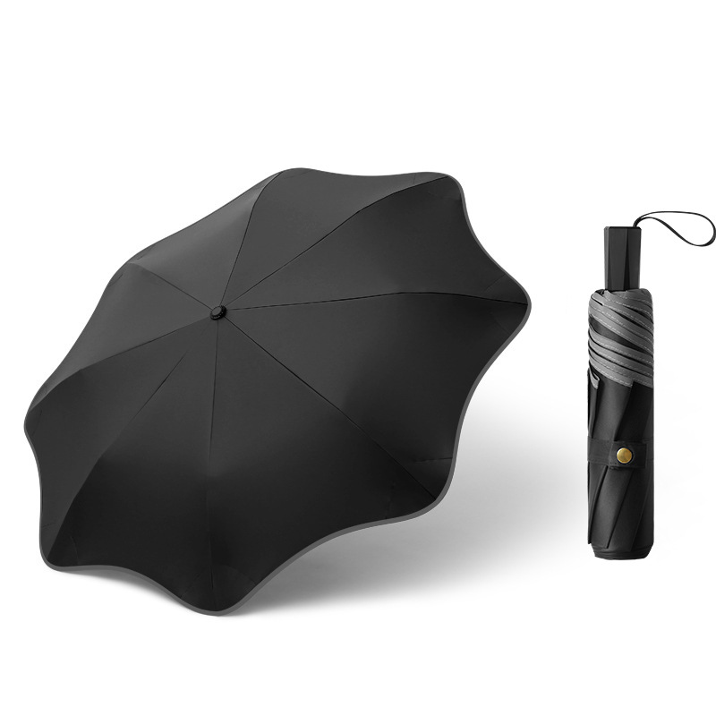 Round-corner umbrella manual - dark night black