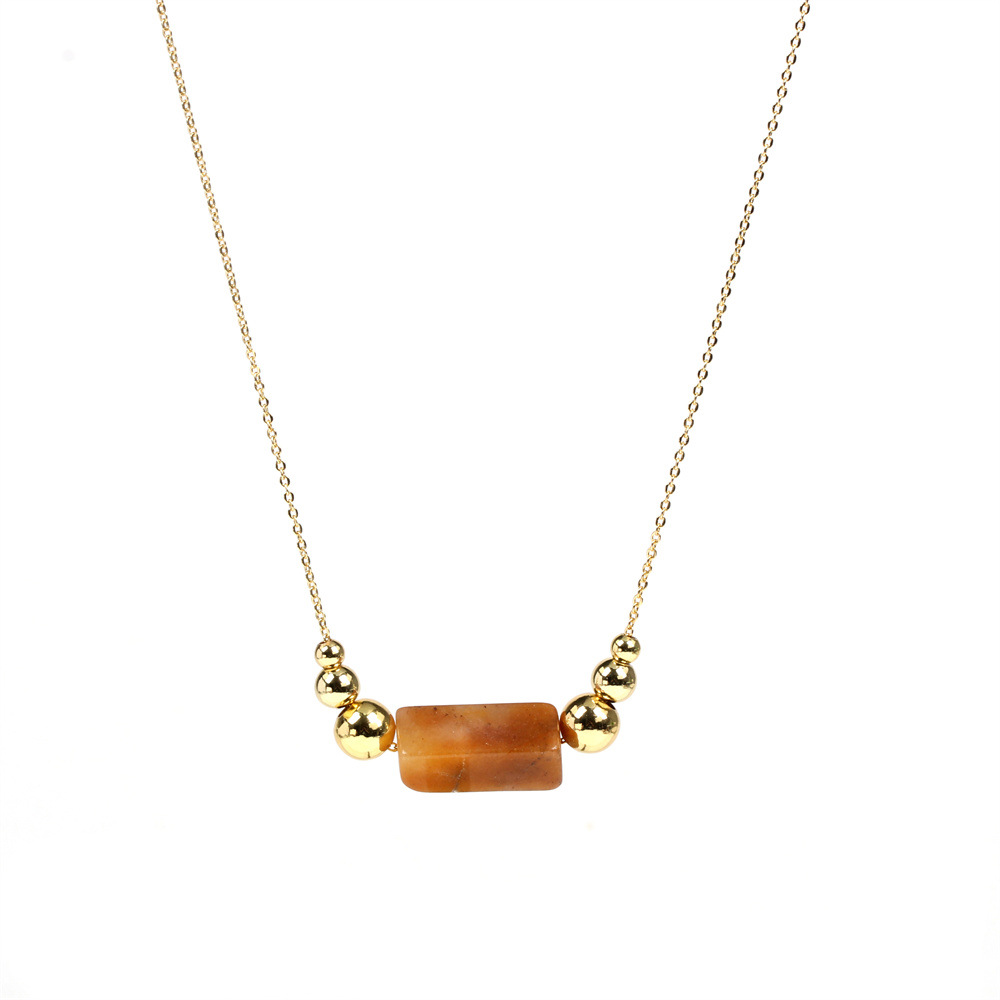 Old topaz necklace -35x5cm