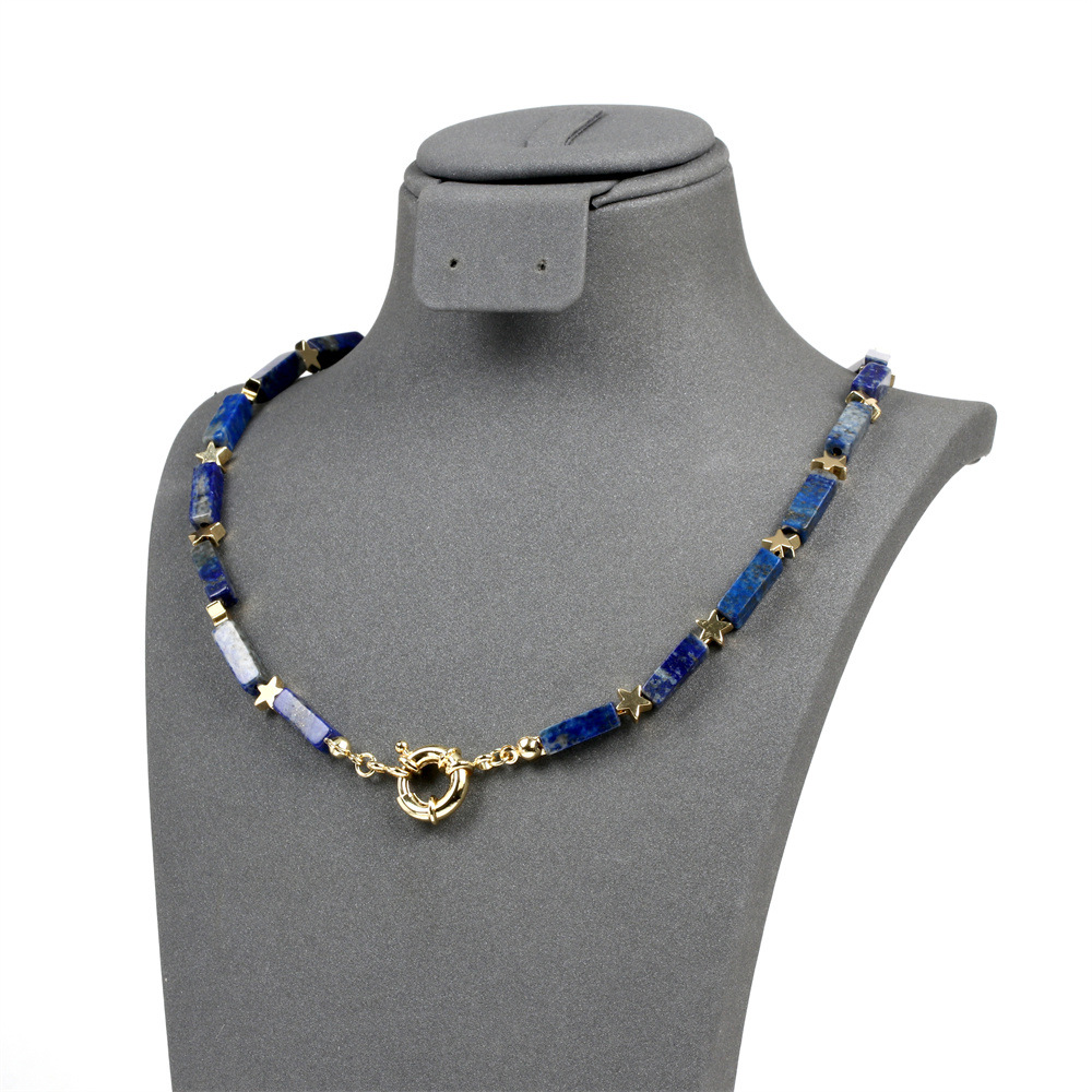 Lapis gold necklace -40cm