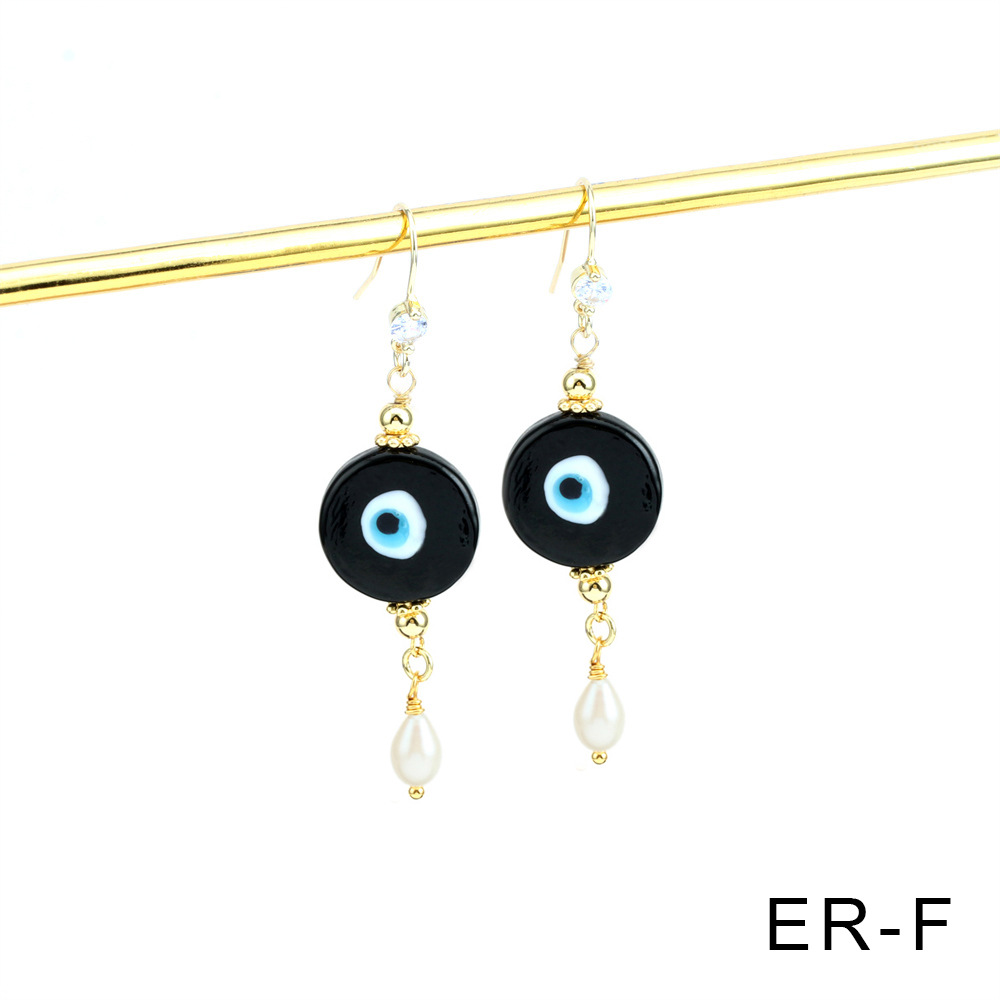 12:Black eye earrings -18X47mm