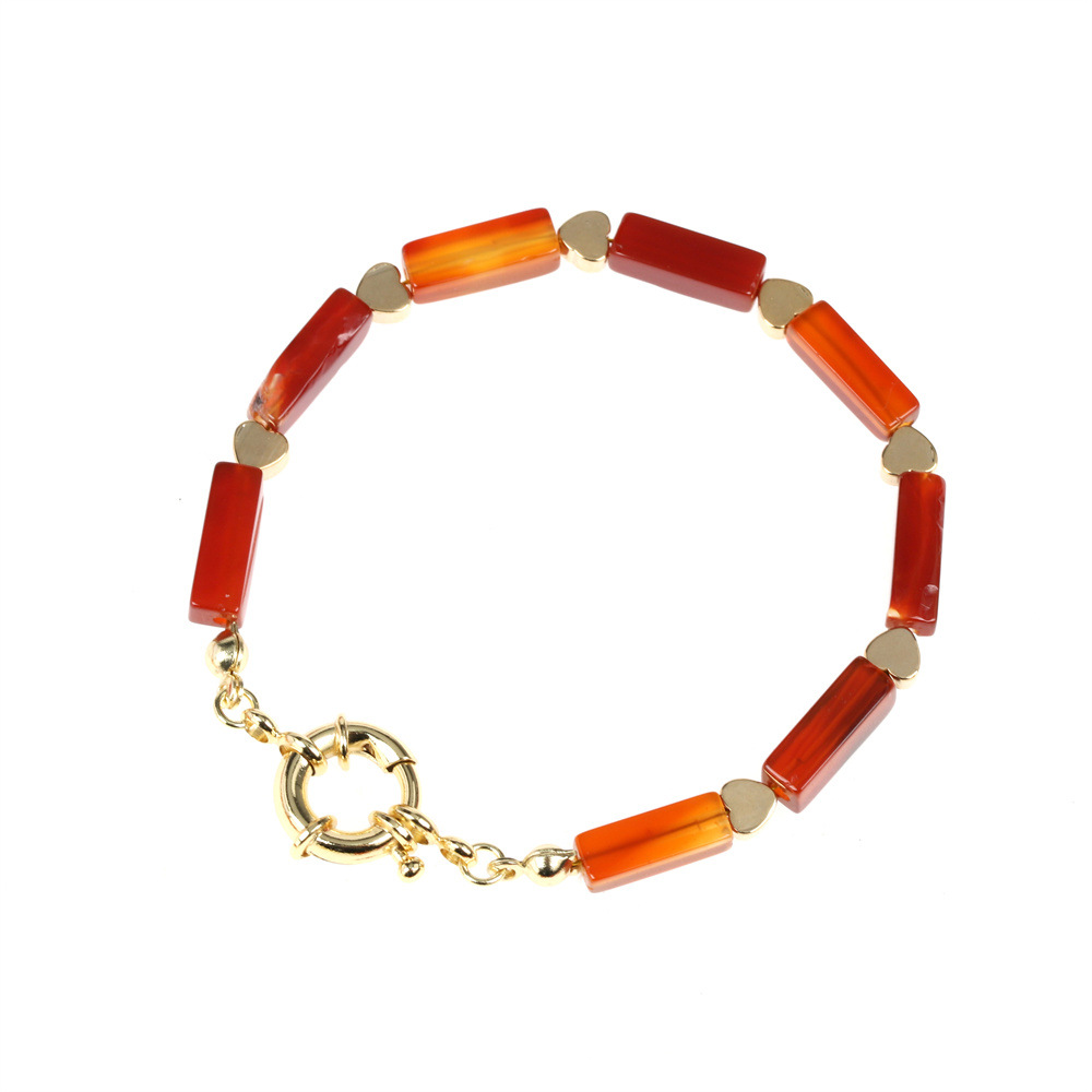 Red agate bracelet 16cm