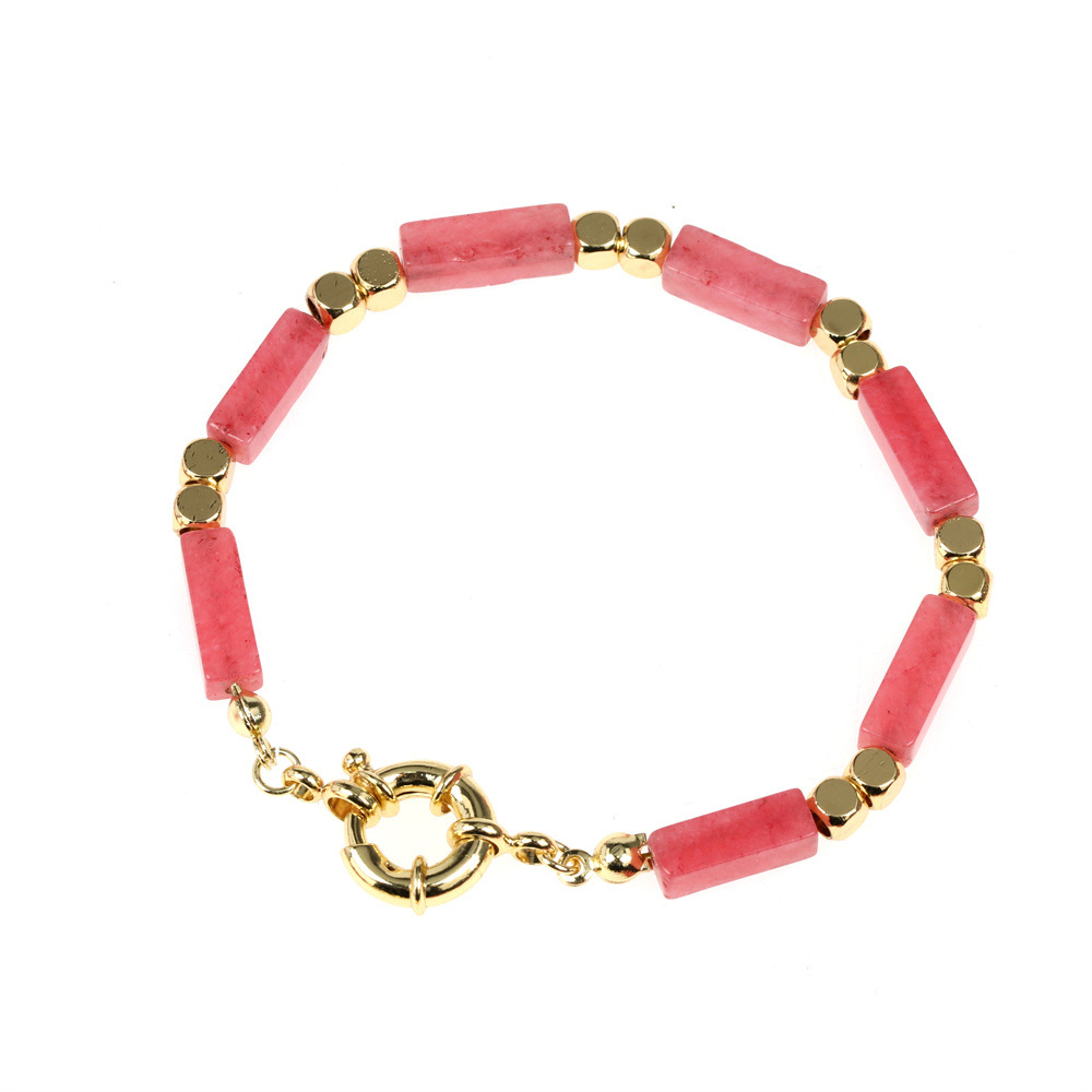 Red chalcedony bracelet 16cm