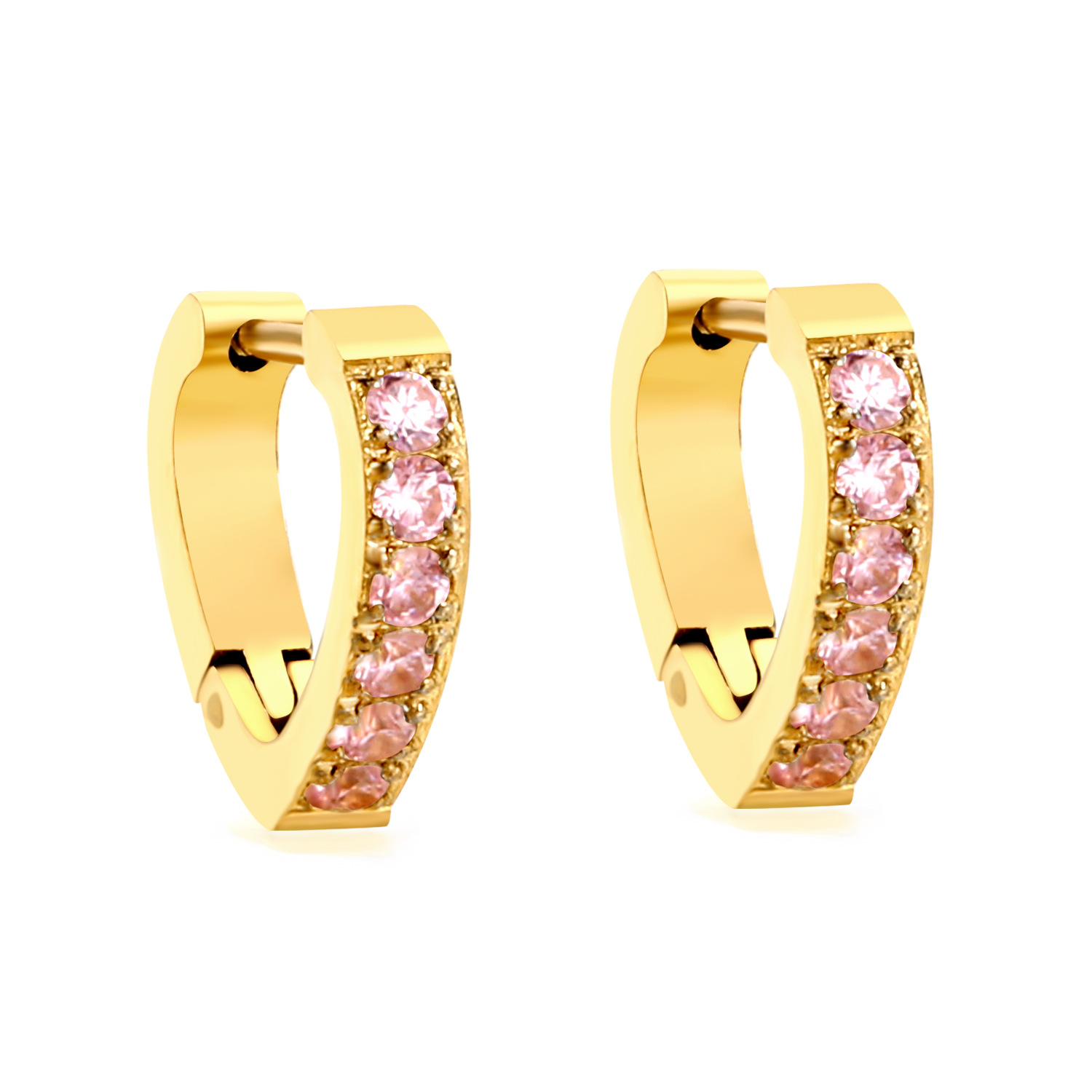 4:Pink diamond earrings gold