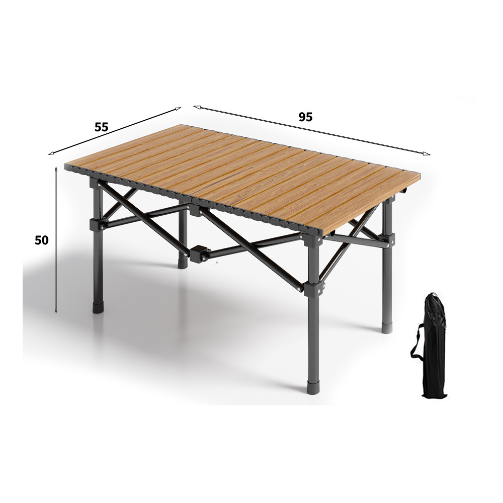 Round tube 95 wood grain long table