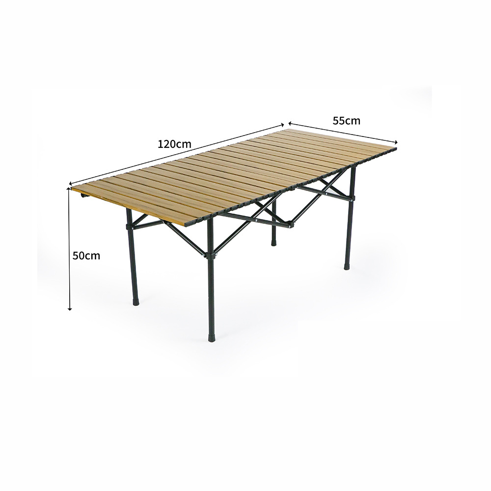 Round tube 120 wood grain long table