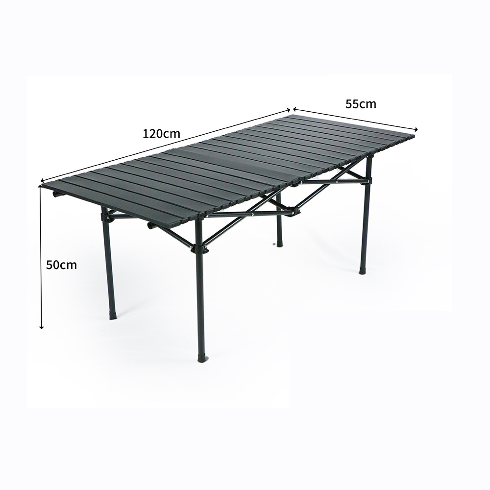 Round tube 120 black long table