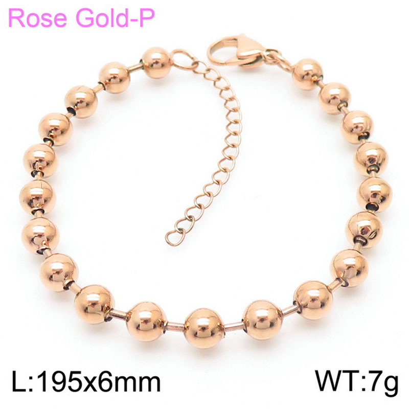 195*6mm rose gold (electric polishing)