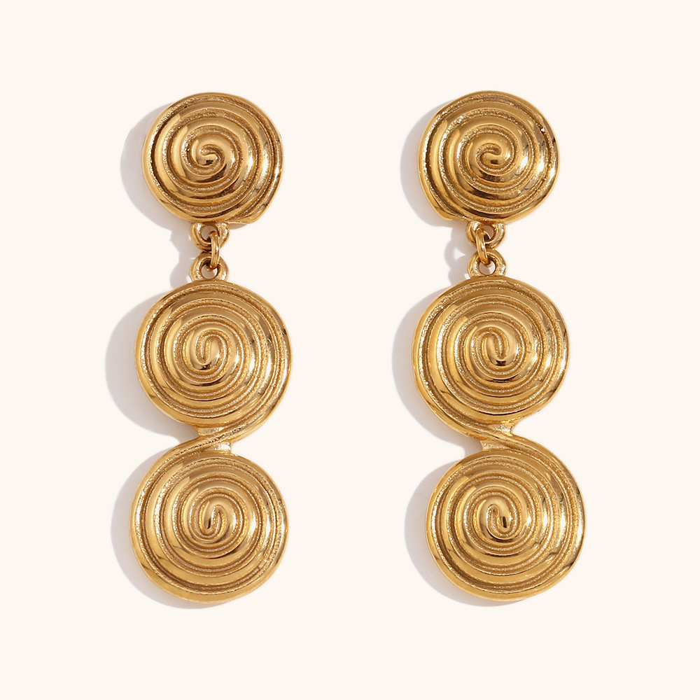 3:Circular vortex splicing earrings