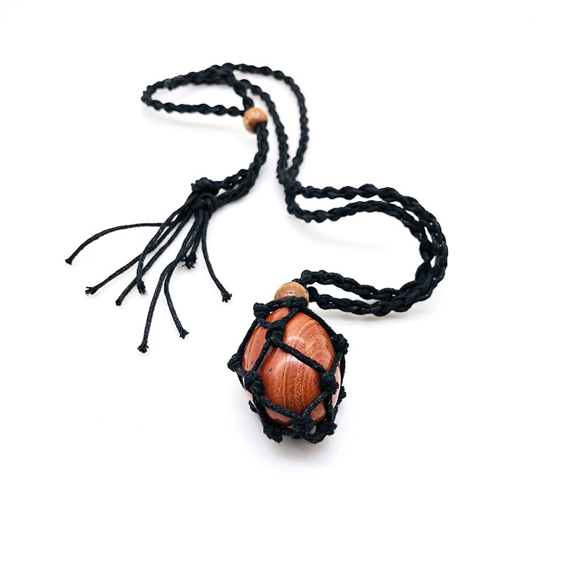 13:Red Jasper Black Rope