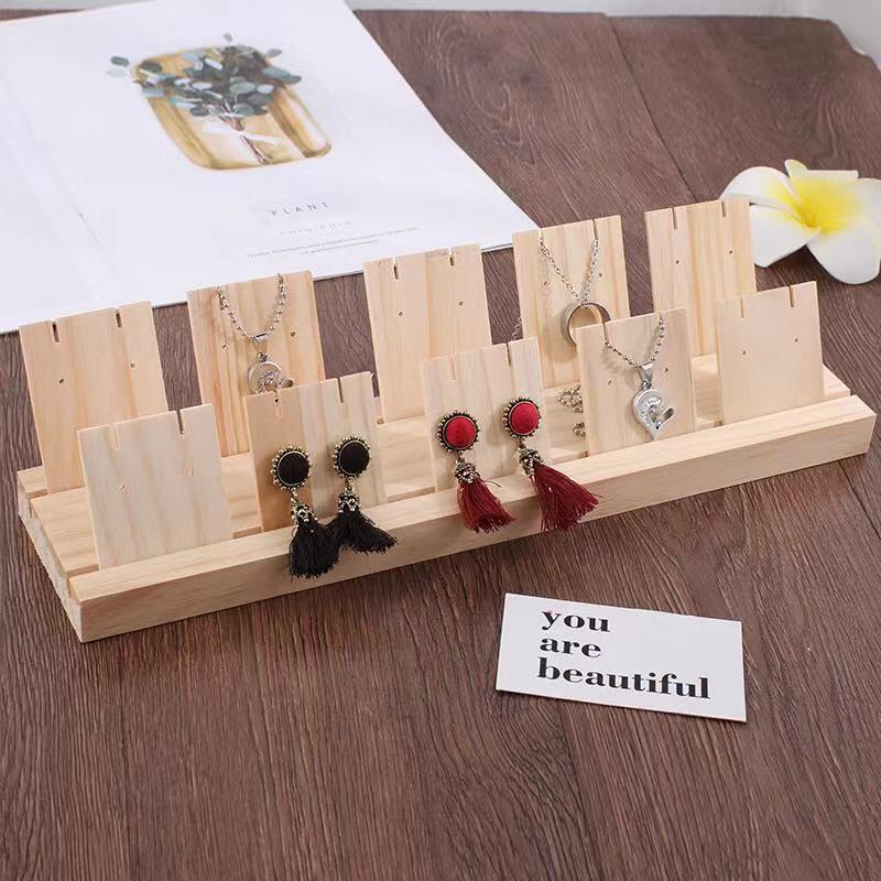 Log slanting earring frame large two rows