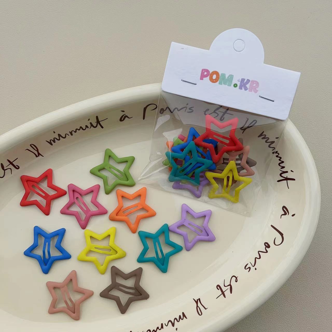 Rainbow color 3cm stars