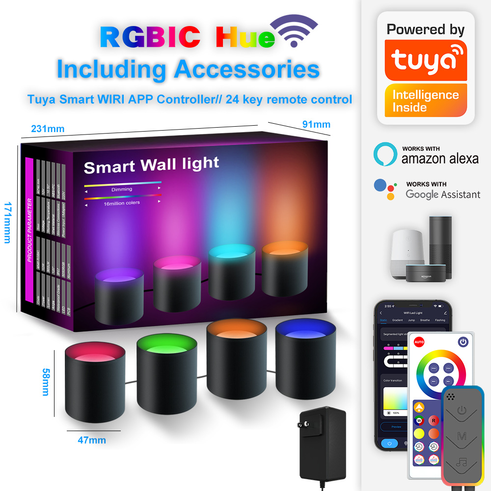 Graffiti WIFI- Magic RGBIC Wall Light 4Pack (Color box set)