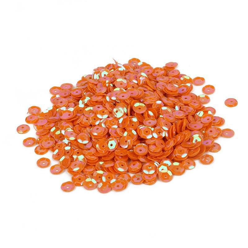 Color plated glitter orange red