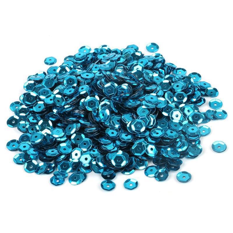 Silver bottom sequin lake blue