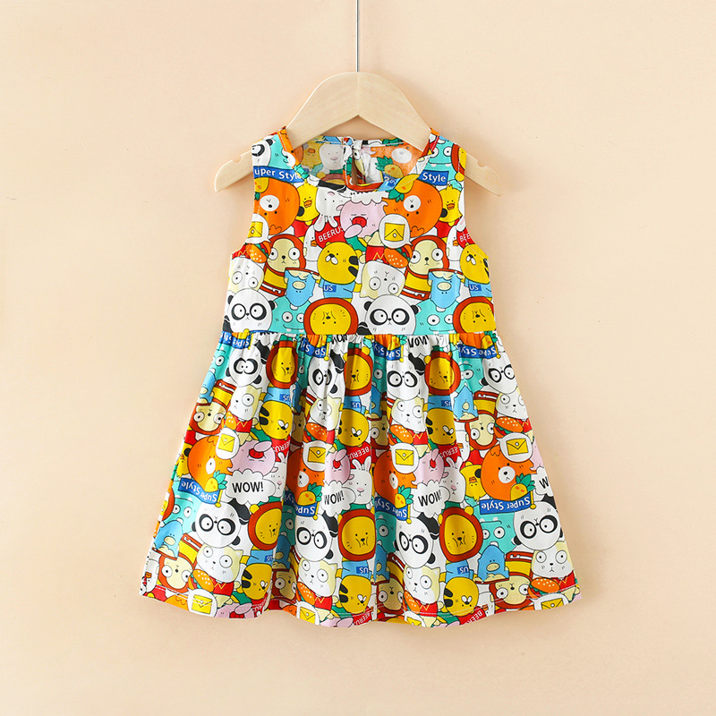 Colorful animal cotton skirt