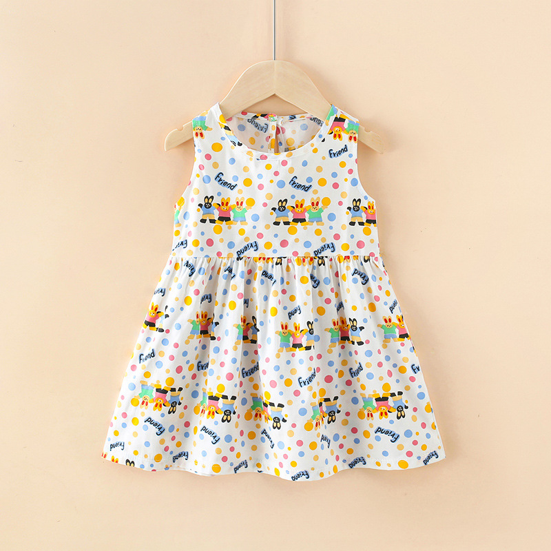 Polka dot rabbit cotton skirt