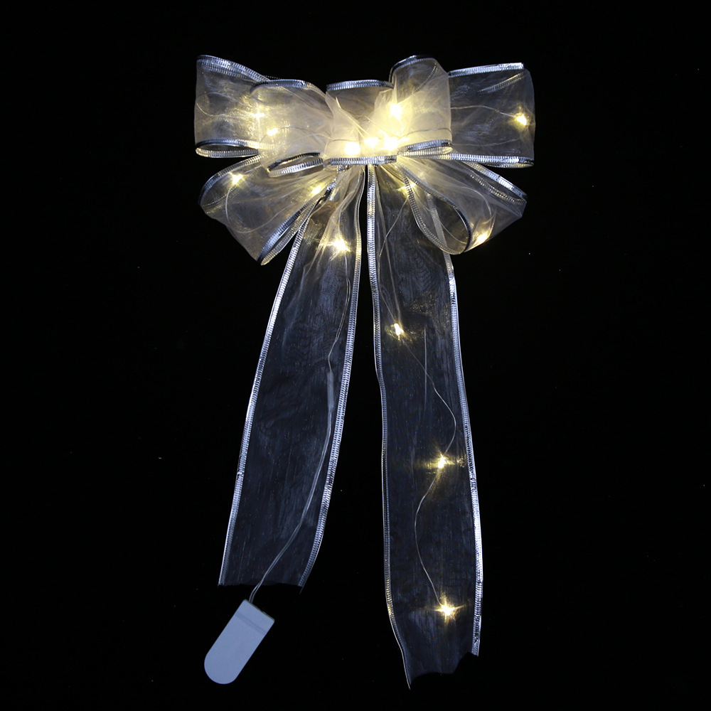 Silver bow   warm light