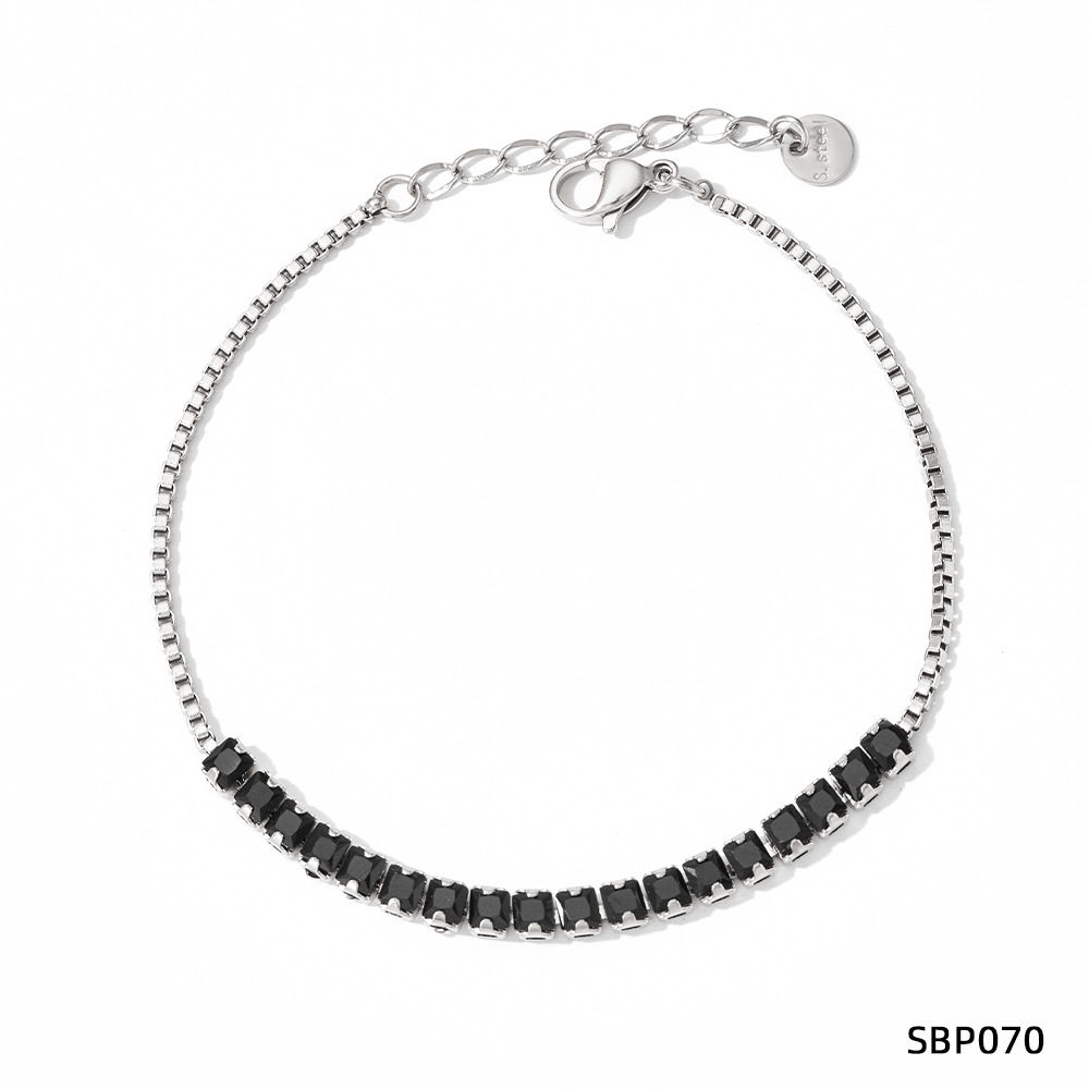 SBP070 White gold Black zirconium