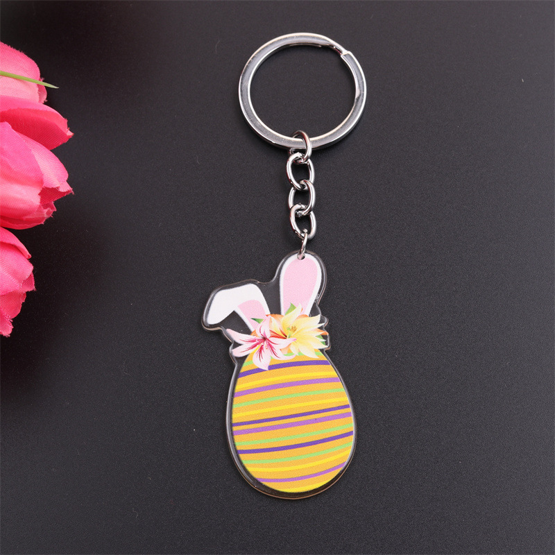 Striped egg bunny ears:58x30mm