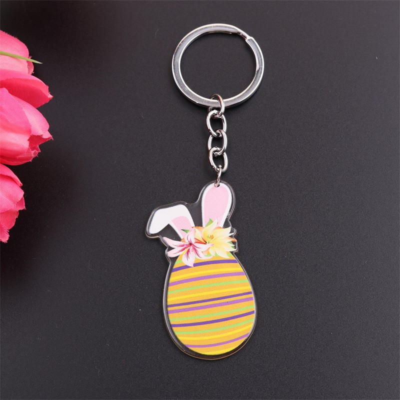 3:Striped egg rabbit ears :58x30mm