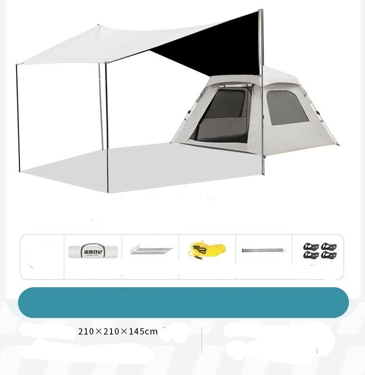 3-4 person cream-white vinyl   canopy