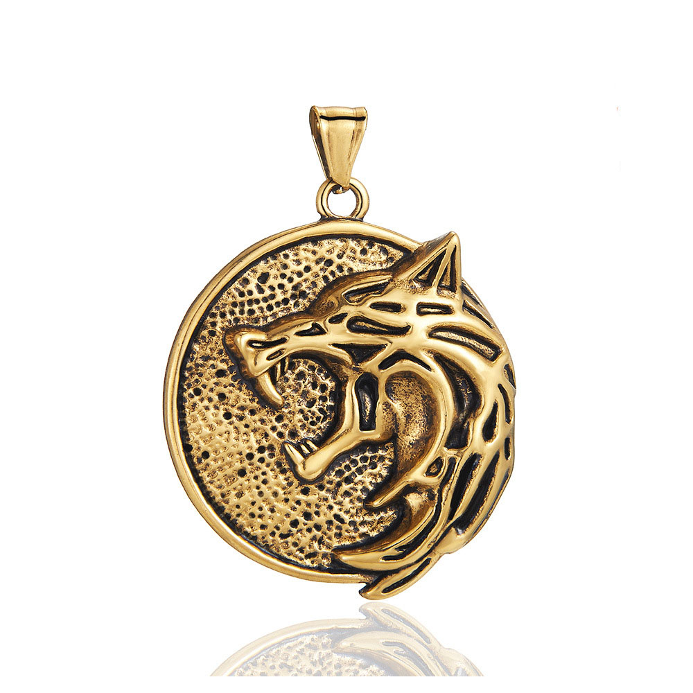 Gold pendant 44x51mm