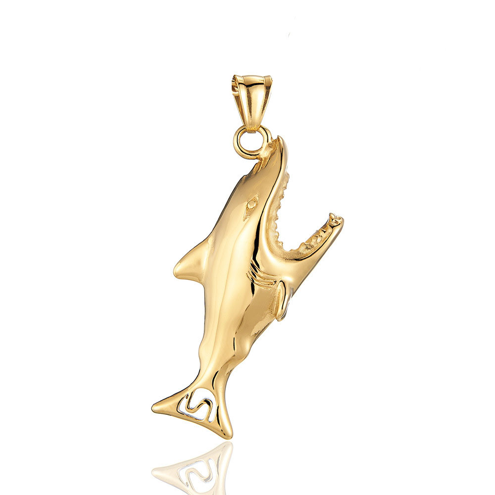 Gold pendant 15x52mm