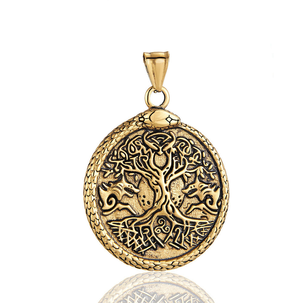 Gold pendant 38x47mm