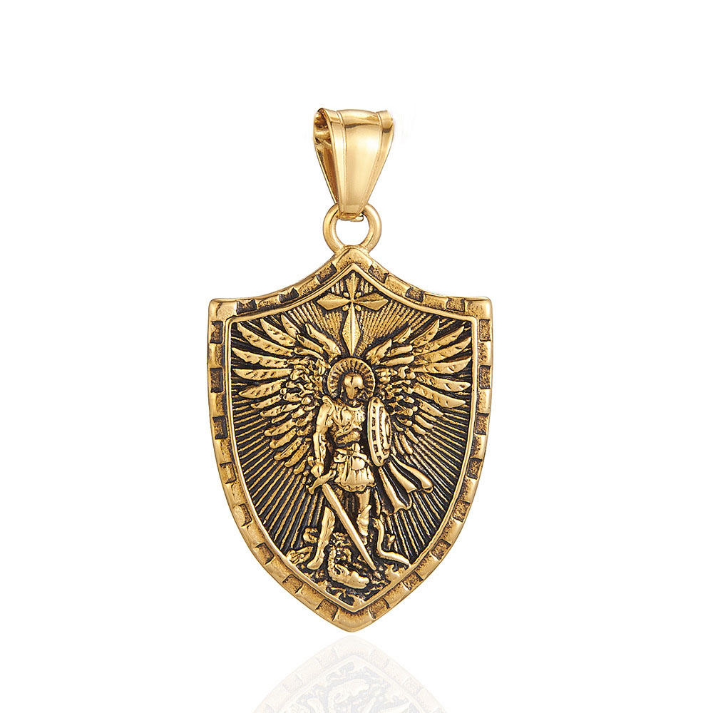 Gold pendant 26x39mm