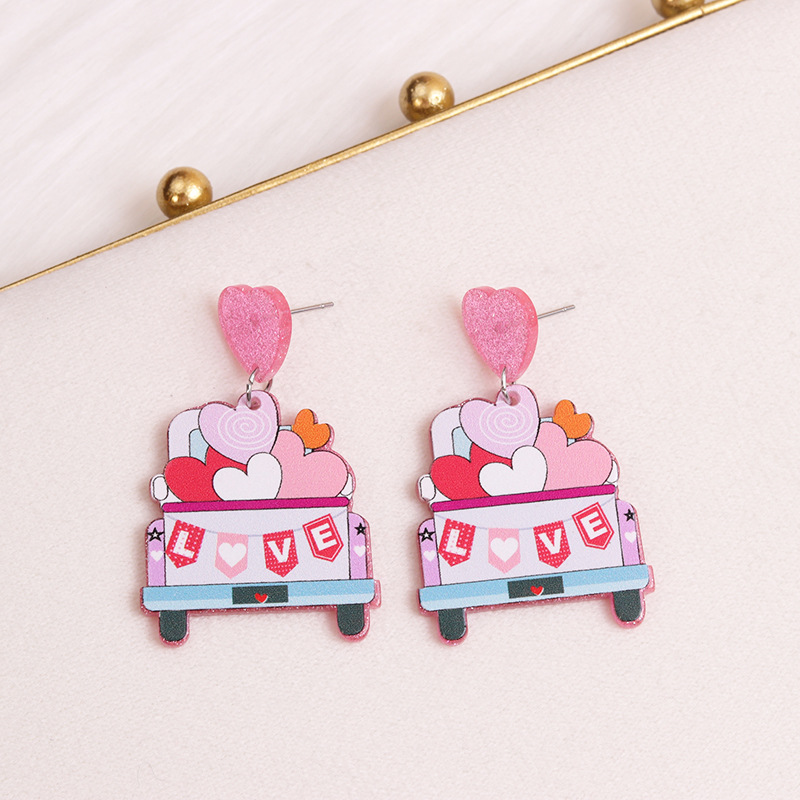 Multi-color love car:50x31mm