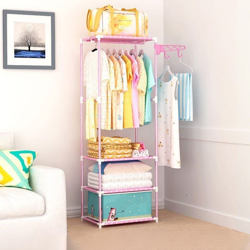 Single row coat hanger - pink