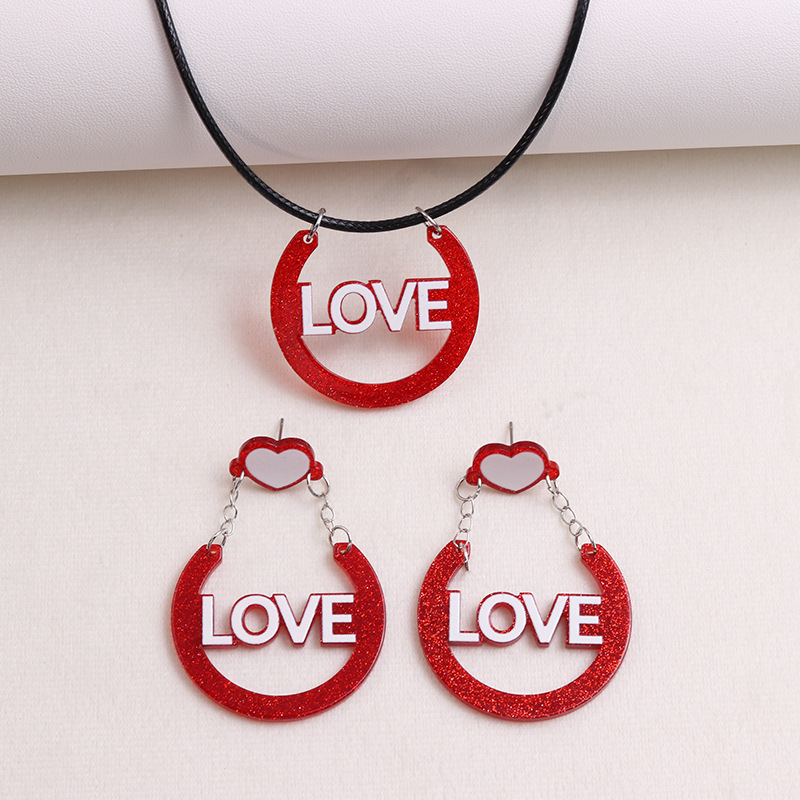 Round red chain - Set