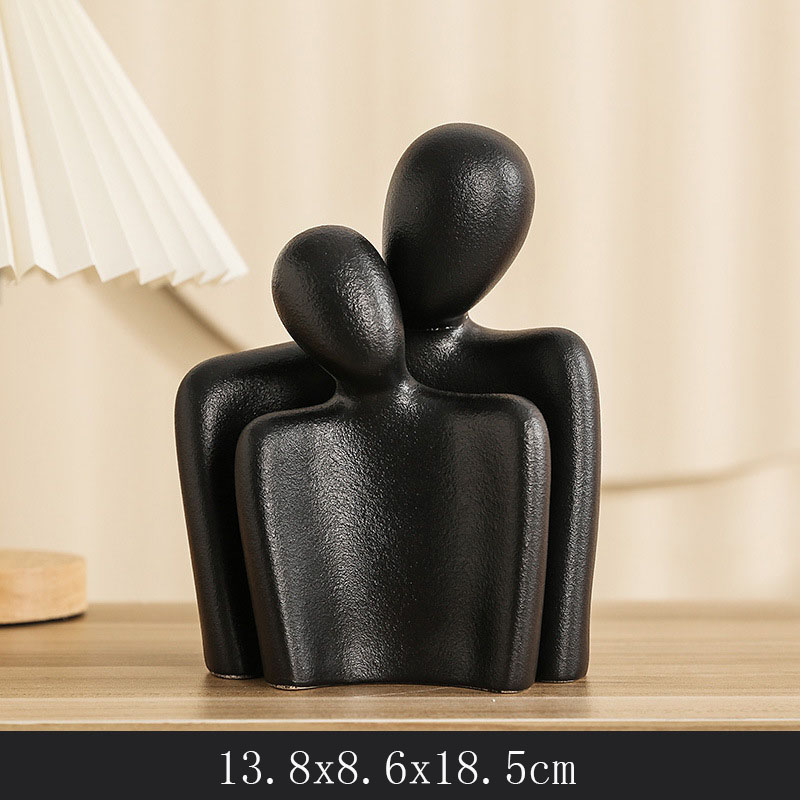 Medium: Hugging couple black