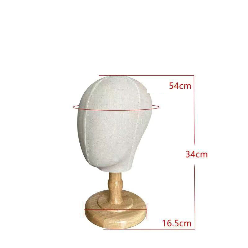 Linen head   solid wood short pole