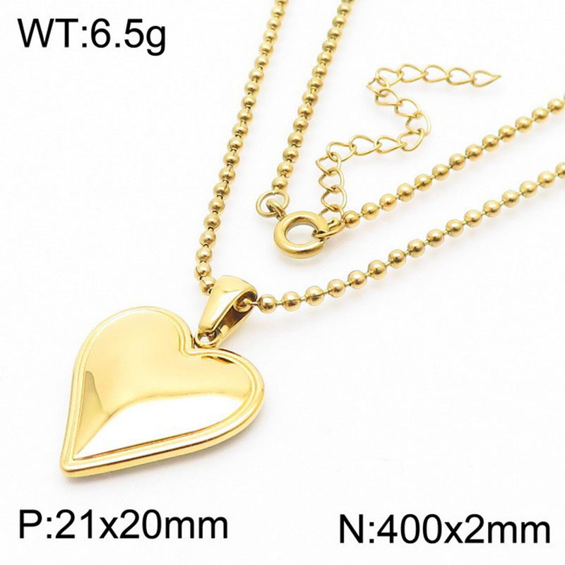 Steel necklace KN250826-KFC