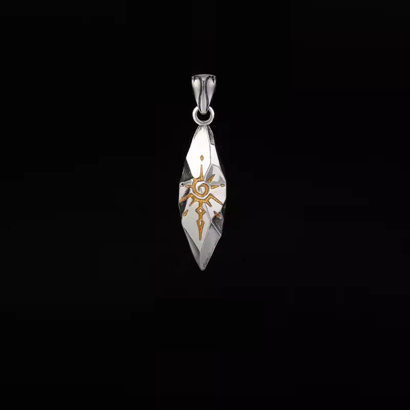 X664 silver single pendant-33.2 x 8.2 mm