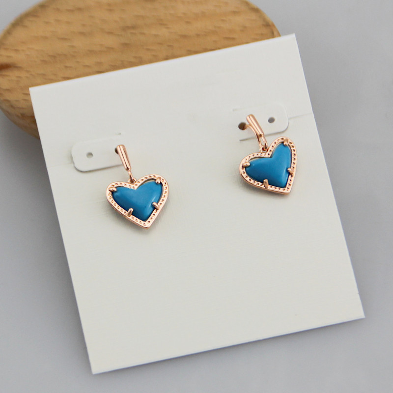 Rose gold + blue turquoise