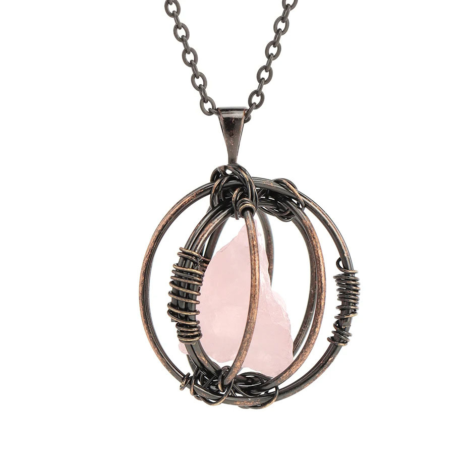 Rose Quartz-Antique-Color-Chain