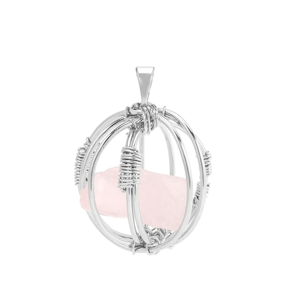 Rose Quartz-Silver-Color