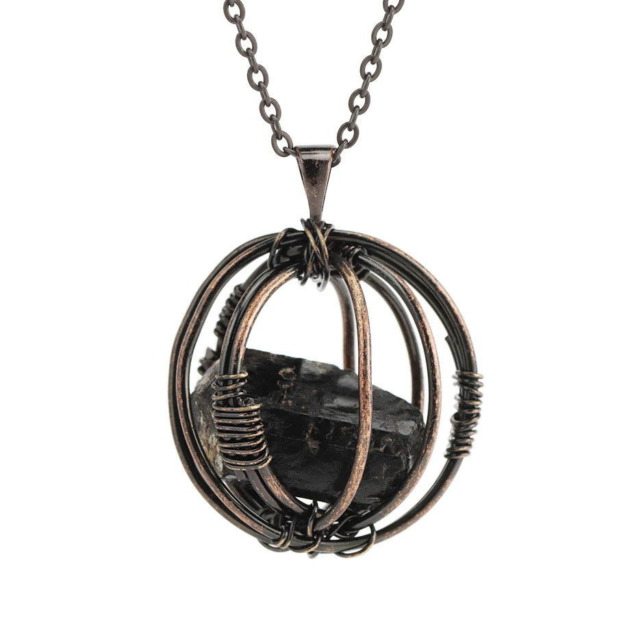 4:Black Tourmaline -Antique-Color-Chain