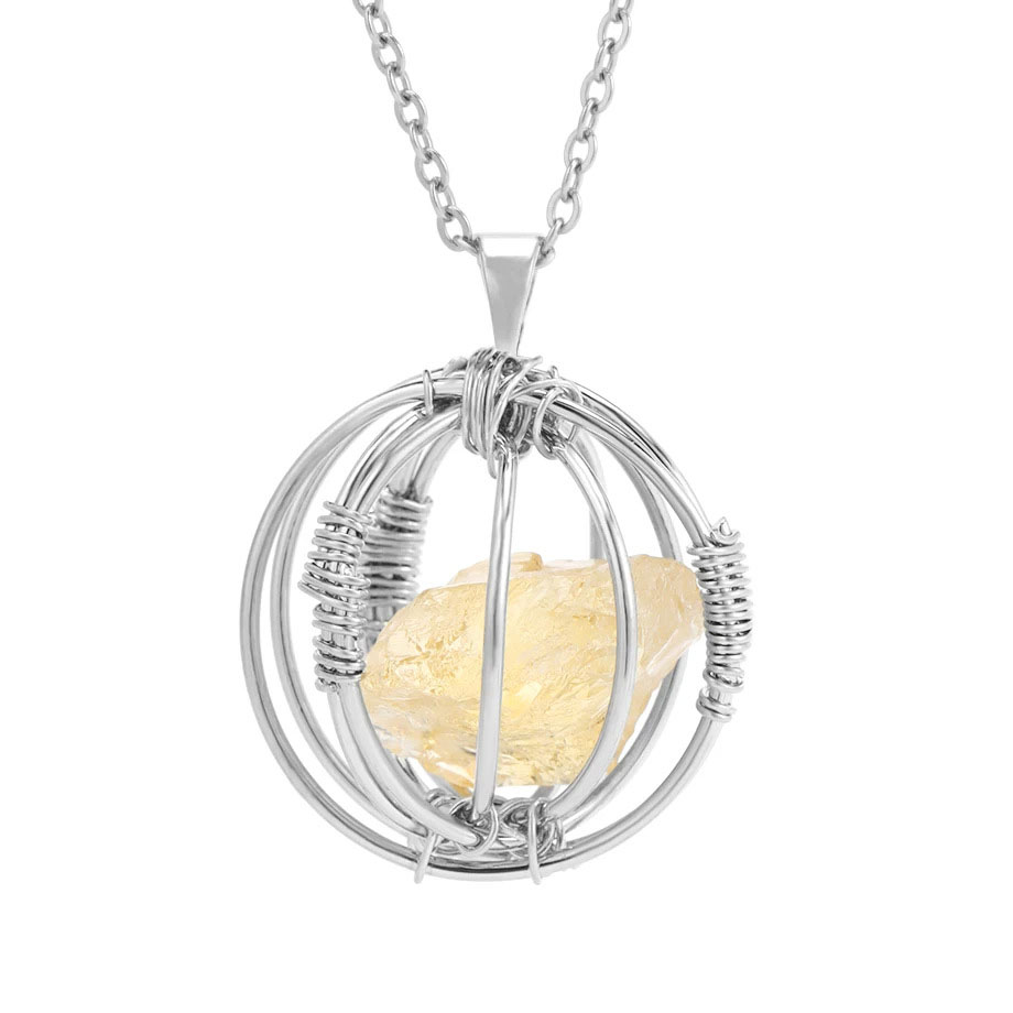 8:Citrine-Silver-Color-Chain