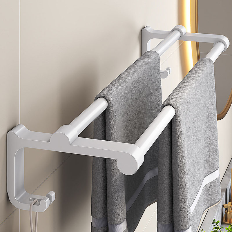 White explosive two-bar towel rack