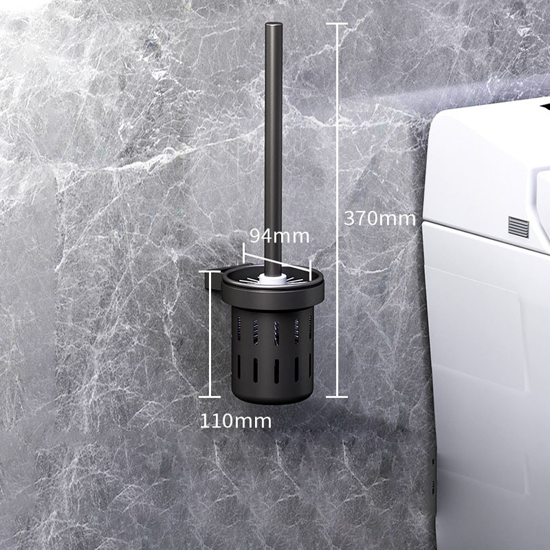 Gun ash aluminum cup toilet brush