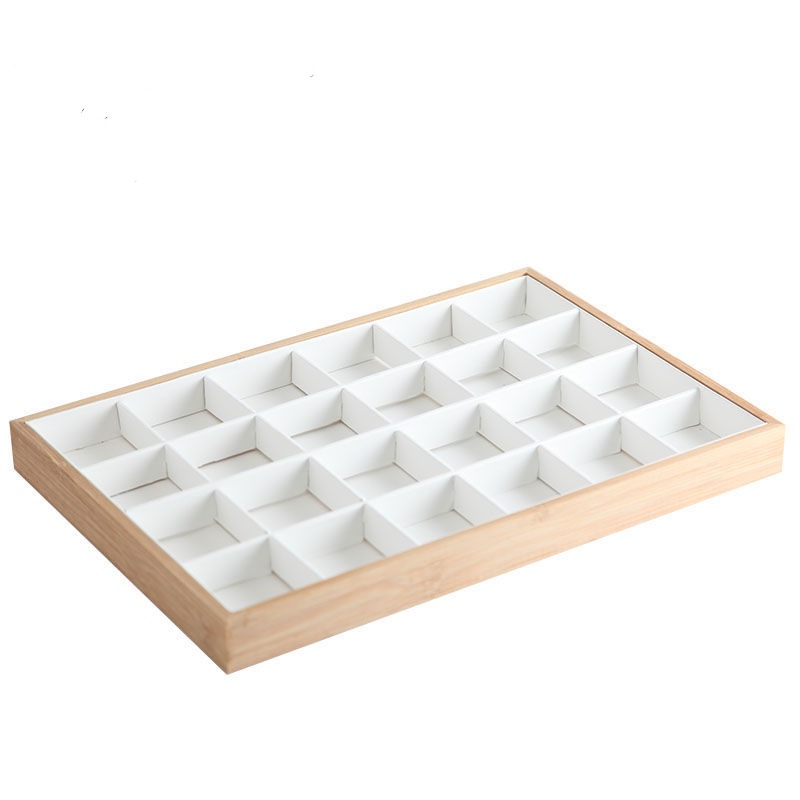 Bamboo and wood 30 grid pan white skin