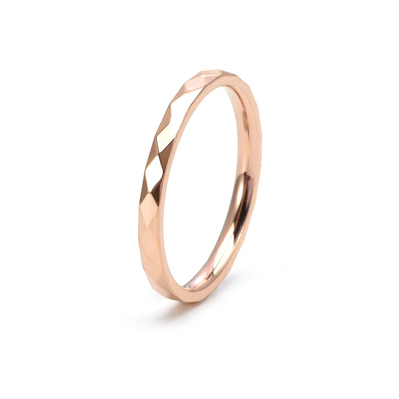 2MM wide [ rose gold ] US Size #5