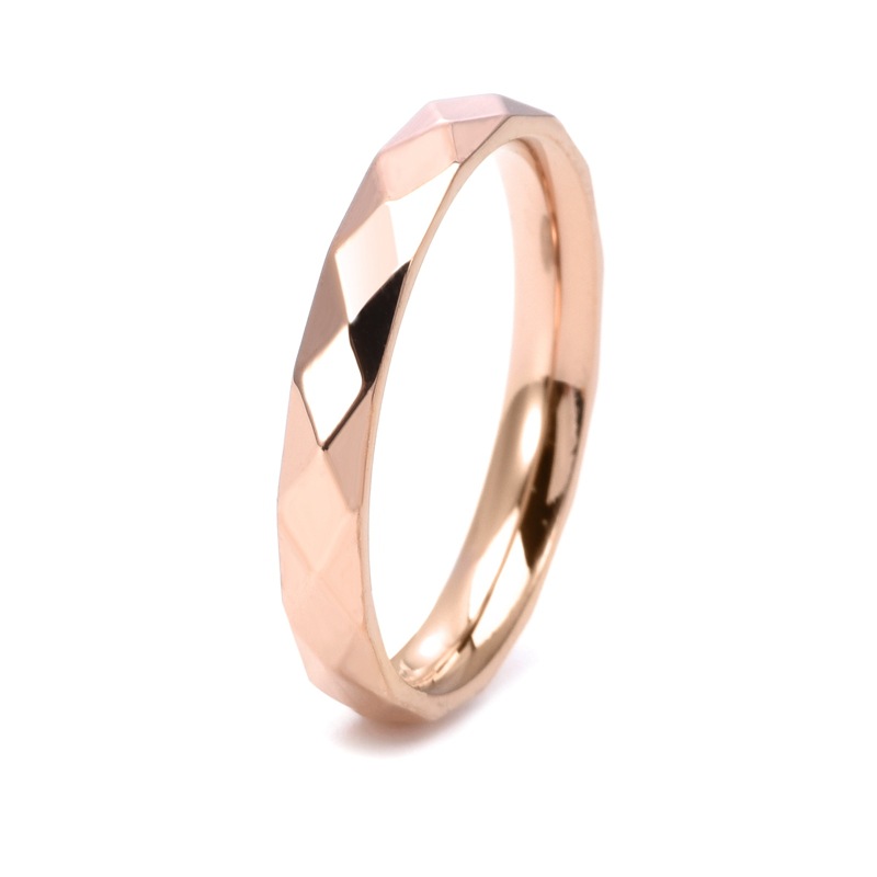 3MM wide [ rose gold ] US Size #5