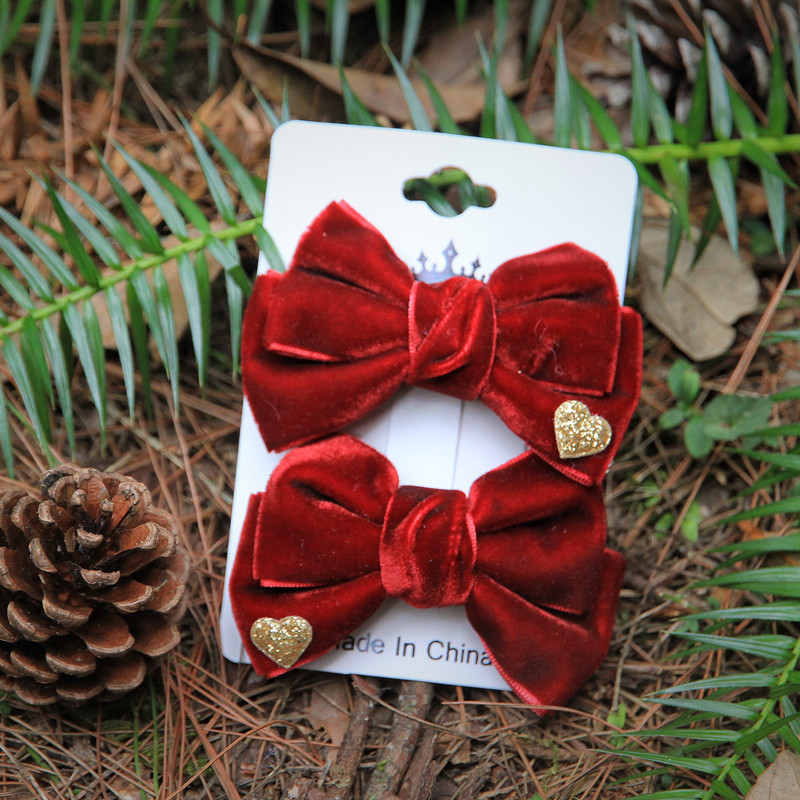 Hair clip (pair) red 5x8x5cm