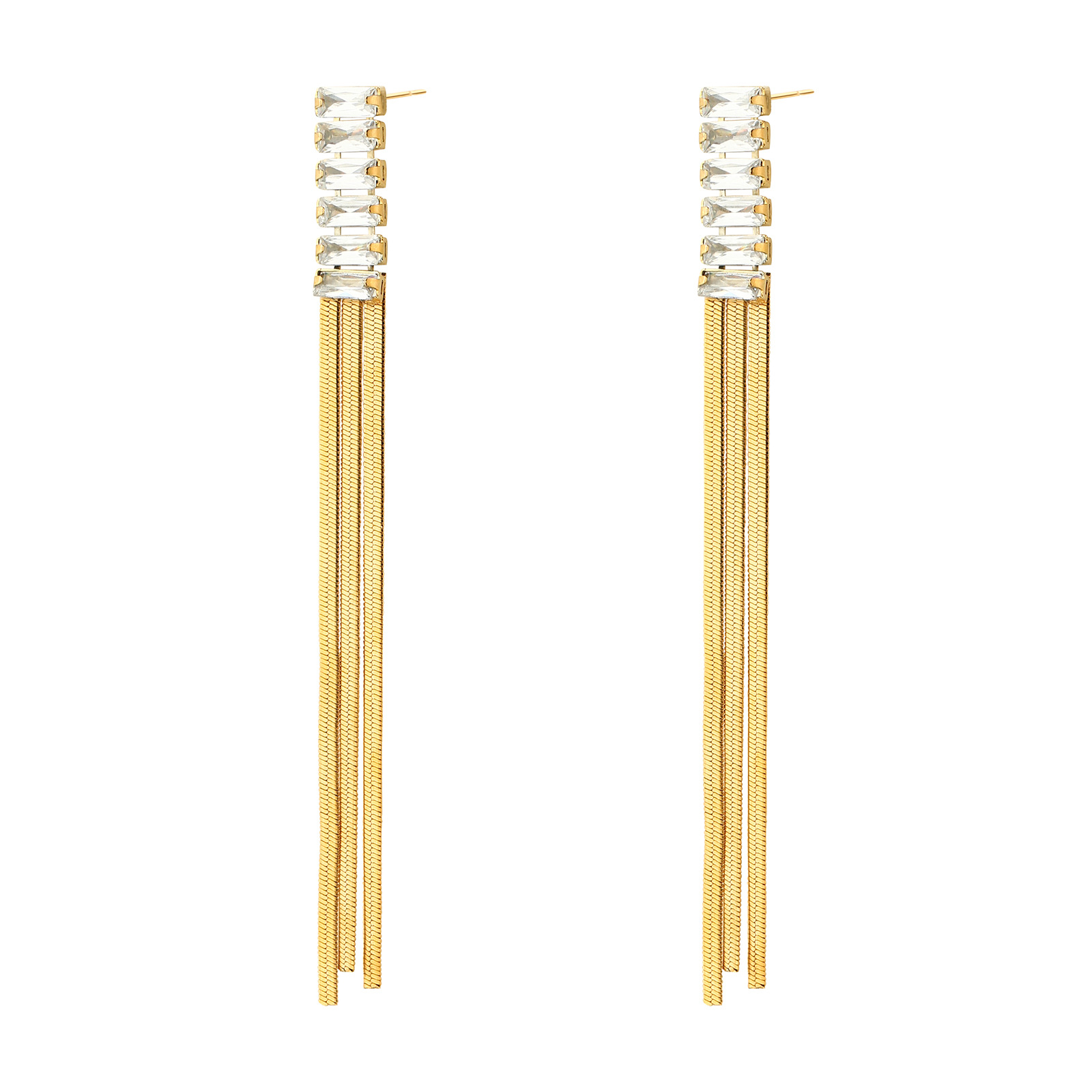 E1120-GO/earring external diameter 5.8 mm tassel c