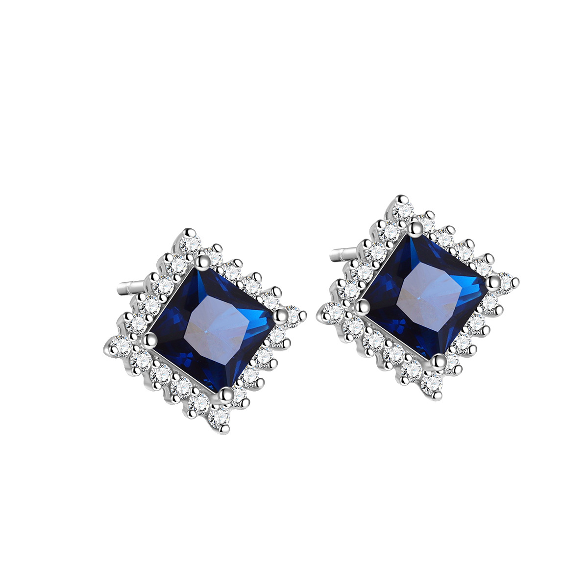 White gold blue stone