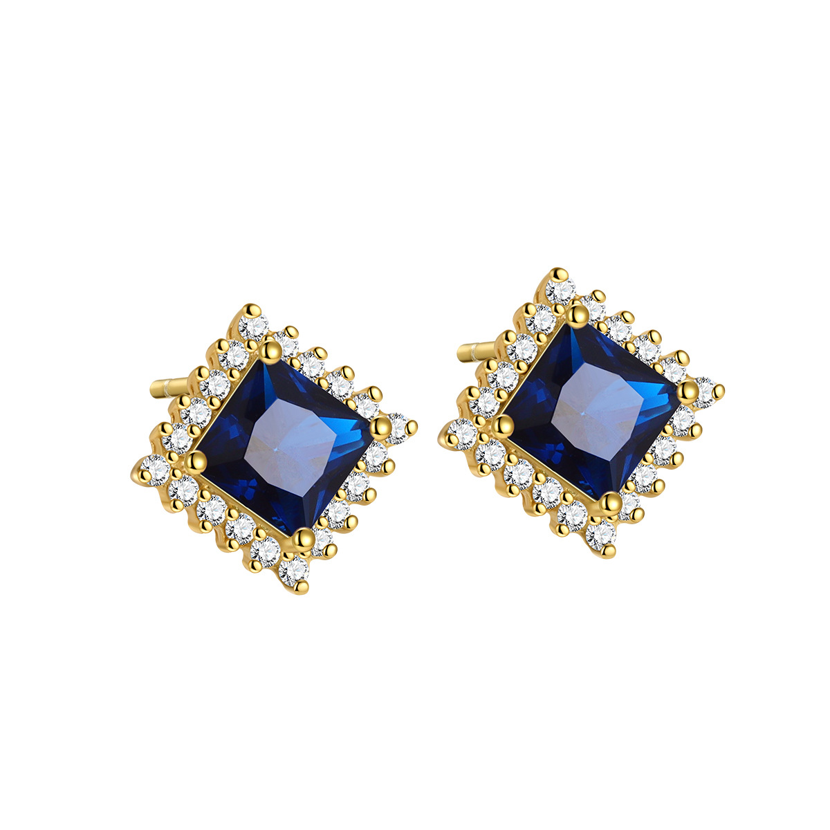 Yellow gold blue stone